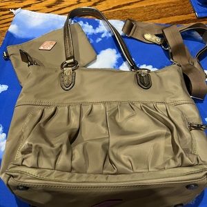 EUC MZ Wallace Small Belle in Ginger with Eden Print Satin Lining